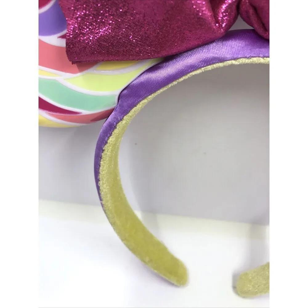 Disney Parks Candy Sweet Treat Swirl Lollipop Minnie Mouse Ears Headband Pink